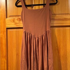 See You Monday Burnt Orange Sleeveless Midi Sundress